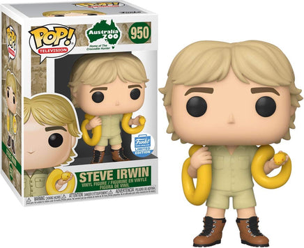 Pop Television Crocodile Hunter 3.75 Inch Action Figure Exclusive - Steve Irwin with Snake #950