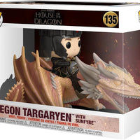 Pop Television House of The Dragon 3.75 Inch Action Figure Rides - Aegon Targaryen and Sunfyre #135