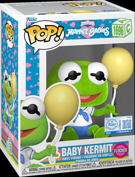 Pop Television Muppet Babies 3.75 Inch Action Figure - Baby Kermit Flocked #1696