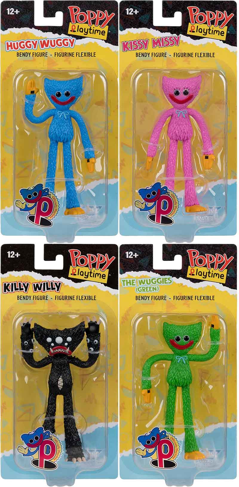 Poppy Playtime 4.5 Inch Action Figure Bendable Basic - Set of 4