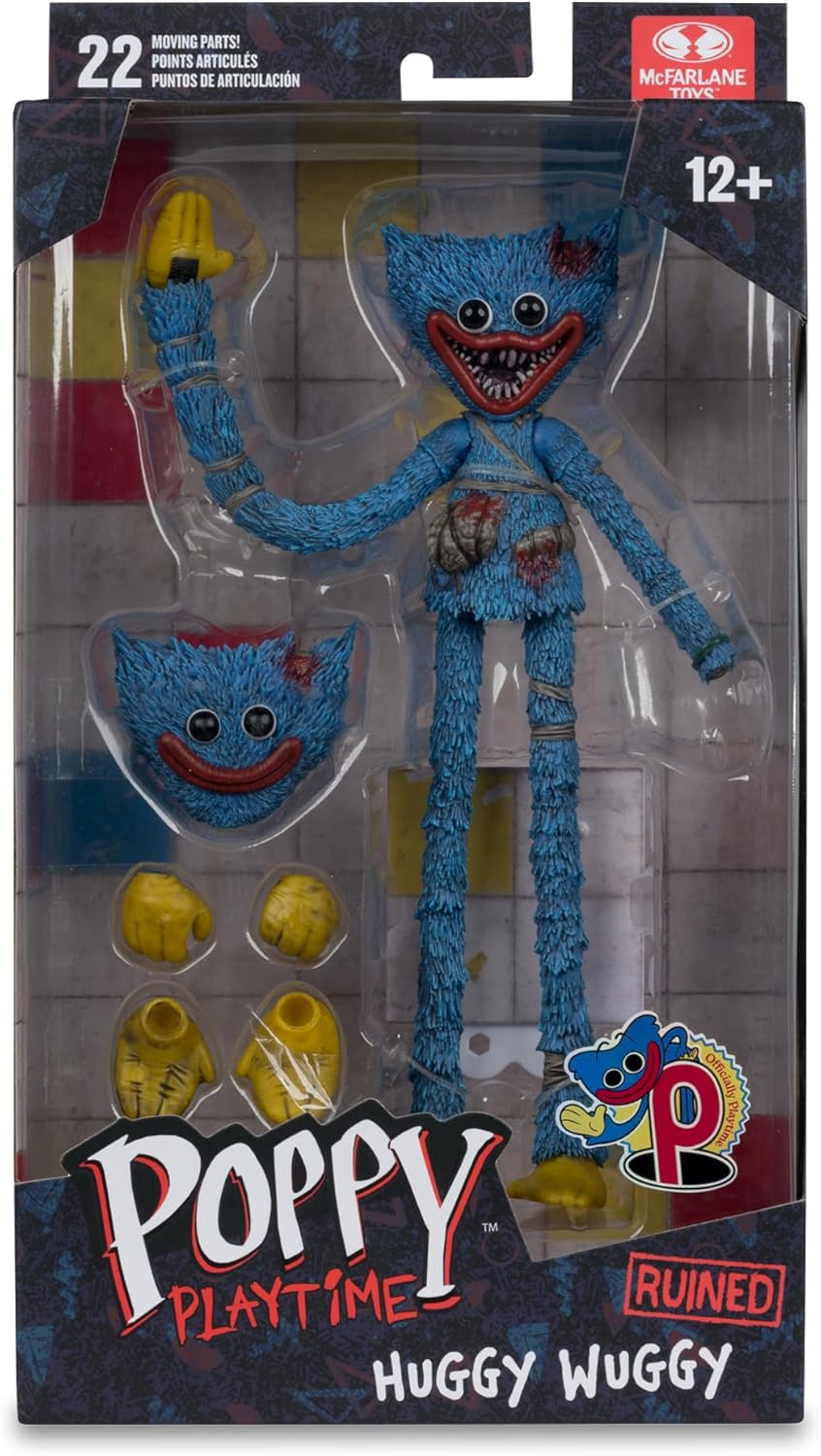 Poppy Playtime 7 Inch Action Figure Bendable - Huggy Wuggy (Ruined