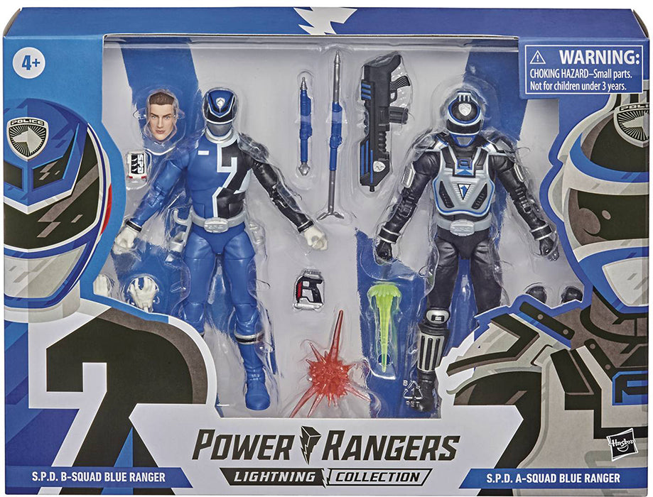 Power Rangers Lightning Collection 6 Inch Action Figure Wave 1 2-Pack - SPD A vs B Squad Blue Ranger