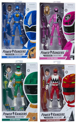 Power Rangers Lightning Collection 6 Inch Action Figure Wave 8 - Set of 4 (Dino Blue - SPD Pink - Lost Red - Zeo Green)