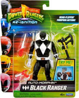 Power Rangers Re-Ignition 6 Inch Action Figure Auto Morphin - Black Ranger