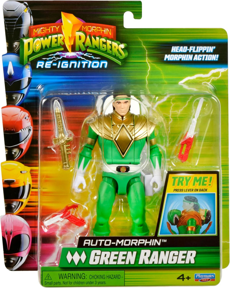 Power Rangers Re-Ignition 6 Inch Action Figure Auto Morphin - Green Ra ...