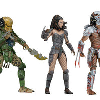 Predator 7 Inch Action Figure Series 18 - Set of 3 (Hornhead - Broken Tusk - Machiko)