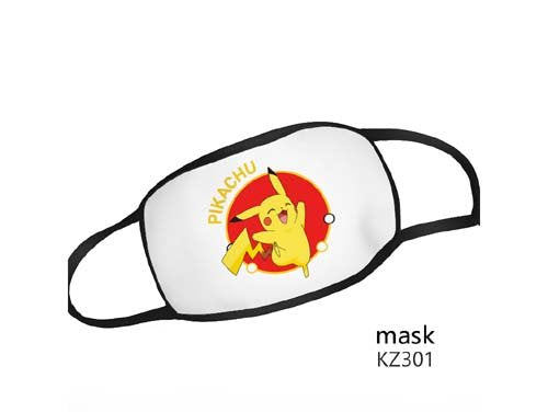 Reusable Washable Face Mask Pokemon Adult Size Mask - Happy Pikachu