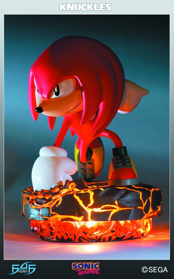 Sonic The Hedgehog 10 Inch Statue Figure - Knuckles Statue (Broken Leg)