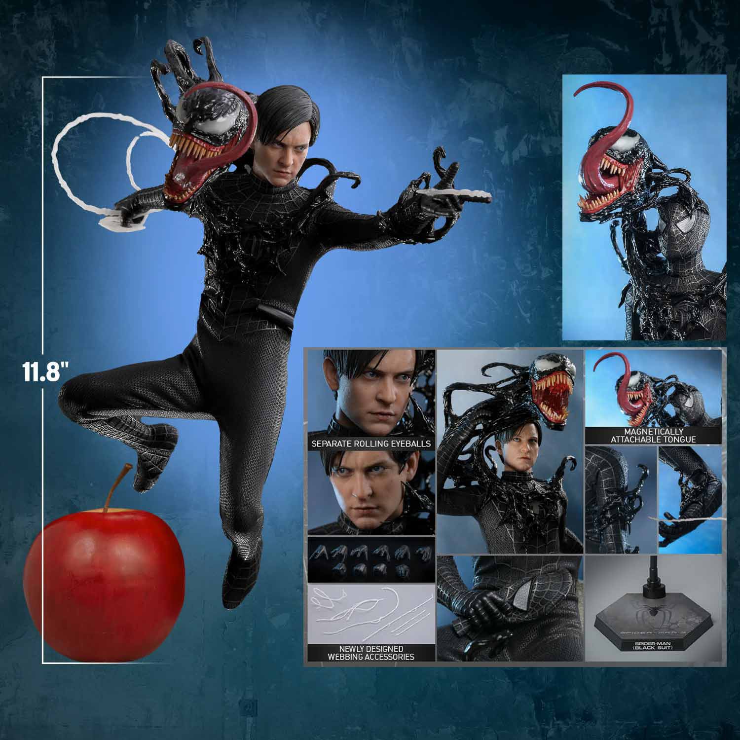 Spider-Man 3 12 Inch Action Figure 1/6 Scale - Spider-Man Black