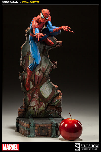 Spider-Man Collection 19 Inch Polystone Statue - Blue Costume Spider-Man J. Scott Campbell Sideshow