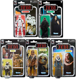 Star Wars 40th Anniversary 6 Inch Action Figure (2023 Wave 2) - Set of 5 (Paploo-Bib-Chewbacca-Trooper-Palpatine)