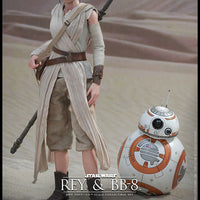 Star Wars Collectible 11 Inch Action Figure Movie Masterpiece Series - Rey and BB-8 Set Hot Toys 902612