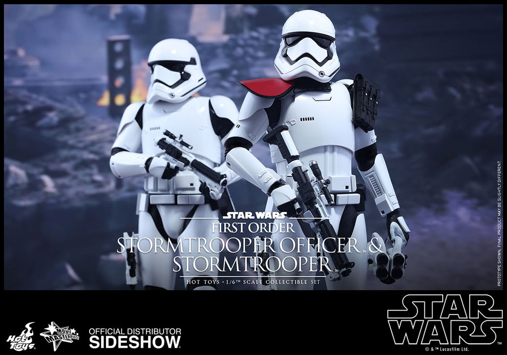 Star Wars Collectible 12 Inch Action Figure MMS Series - First Order Stormtrooper Officer and Stormtrooper Set Hot Toys