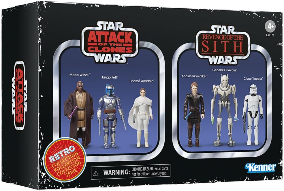 Star Wars Retro Collection 3.75 Inch Action Figure Box Set - Attack of the Clones Revenge of the Sith Multipack