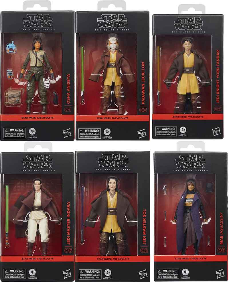 Star Wars The Black Series Acolytes 6 Inch Action Figure (2024 Wave 3A) - Set of 6 (#01 to #06)