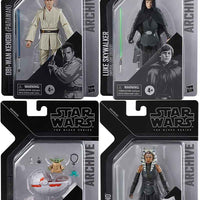 Star Wars The Black Series Archives 6 Inch Action Figure (2024 Wave 2) - Set of 4 (Obi-Wan - Ahsoka - Luke - Grofu)