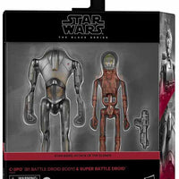 Star Wars The Black Series 6 Inch Action Figure Deluxe 2-pack - C-3PO (B1 Battle Droid Body) & Super Battle Droid