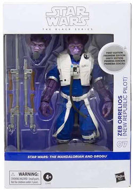 Star Wars The Black Series 6 Inch Action Figure White Box Deluxe - Zeb Orrelios (New Republic Pilot) #07