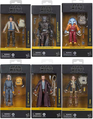 Star Wars The Black Series Skeleton Crew 6 Inch Action Figure (2024 Wave 2A) - Set of 6