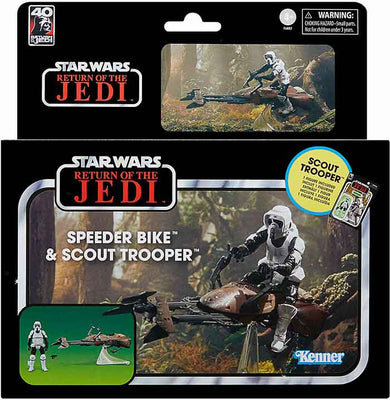 Star Wars The Vintage Collection 3.75 Inch Scale Vehicle Figure - Speeder Bike & Scout Trooper