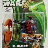 Star Wars The Clone Wars 3.75 Inch Action Figure Green Card - Battle Droid