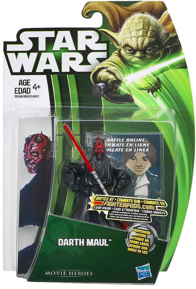 Star Wars The Clone Wars 3.75 Inch Action Figure Green Card - Darth Maul