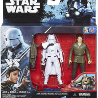 Star Wars The Force Awakens 3.75 Inch AFigure Deluxe 2-Pack Series - First Order Snowtrooper Officer vs Poe Dameron