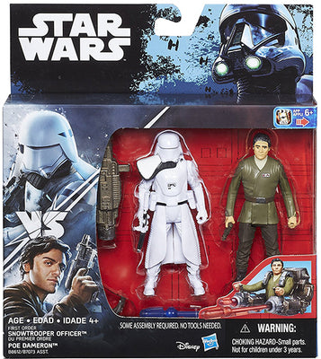 Star Wars The Force Awakens 3.75 Inch AFigure Deluxe 2-Pack Series - First Order Snowtrooper Officer vs Poe Dameron