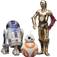 Star Wars The Force Awakens 1/10 Scale Statue Figure ArtFX+ - C-3PO & R2-D2 With BB-8