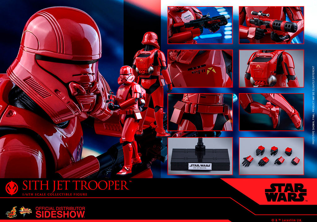 Star Wars The Rise of Skywalker 12 Inch Action Figure 1/6 Scale Series - Sith Jet Trooper Hot Toys 905634