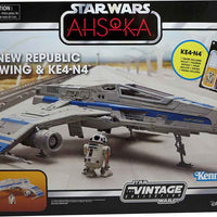 Star Wars The Vintage Collection 3.75 Inch Scale Vehicle Figure - New Republic E-Wing & KE4-N4
