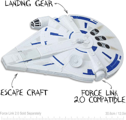 Star Wars Universe Force Link Vehicle Figure - Millennium Falcon with Escape Craft