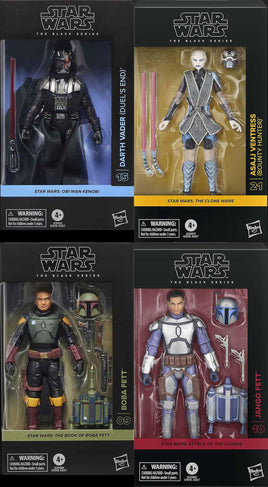Star Wars The Black Series 6 Inch Action Figure (2026 Wave 1A) - Set of 4 (Jango - Boba - Asajj - Vader)