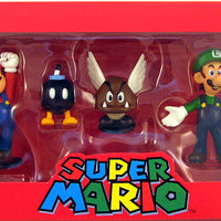 Super Mario 2 Inch Action Figure Mini Figure Collection Series 1 - 6 Figure Box Set (Yosh, Mario, Luigi, Bullet Bill)