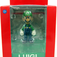 Super Mario 3 Inch Mini Collectible Figure - Luigi with Display Case