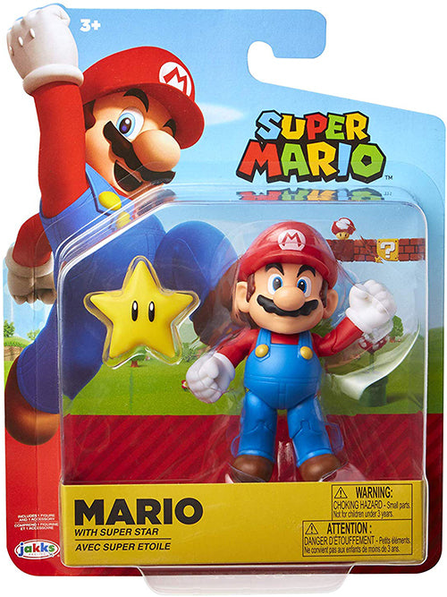 Super Mario 4 Inch Action Figure World Of Nintendo Wave 14 - Mario With Super Star