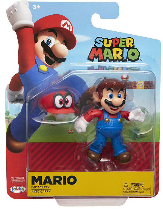 Super Mario 4 Inch Action Figure World Of Nintendo Wave 15 - Mario with Cappy