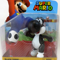 Super Mario World Of Nintendo 4 Inch Action Figure Wave 22 - Black Yoshi with Egg