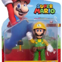 Super Mario World Of Nintendo 4 Inch Action Figure Wave 32 - Builder Luigi