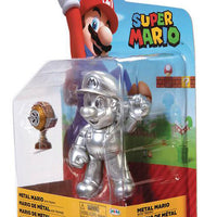 Super Mario World Of Nintendo 4 Inch Action Figure Wave 21 - Metal Mario