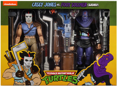 Teenage Mutant Ninja Turtles 7 Inch Action Figure 1980 Cartoon 2-Pack - Casey Jones & Foot Soldier