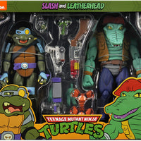 Teenage Mutant Ninja Turtles 7 Inch Action Figure 1980 Cartoon 2-Pack - Leatherhead & Slash