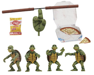 Teenage Mutant Ninja Turtles 1990 4 Inch Action Figure 1/4 Scale Series - Baby Turtles Set