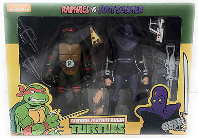 Teenage Mutant Ninja Turtles 6 Inch Action Figure 2-Pack Animated Series - Raphael vs Foot Soldier Exclusive