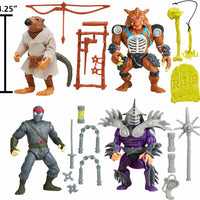 Teenage Mutant Ninja Turtles 4 Inch Action Figure Classic Movie Star 4-Pack - (Splinter - Rahzar - Foot Soldier - Super Shredder) Bundle