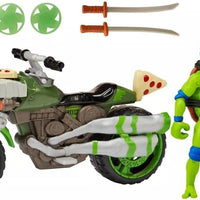 Teenage Mutant Ninja Turtles 5 Inch Scale Vehicle Figure Mutant Mayhem - Ninja Kick Cycle with Leonardo