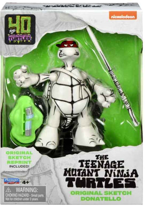 Teenage Mutant Ninja Turtles 4.5 Inch Action Figure Original Sketch - Donatello Black & White