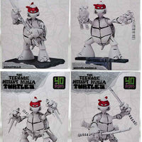 Teenage Mutant Ninja Turtles 4.5 Inch Action Figure Original Sketch - Set of 4 (Black & White)