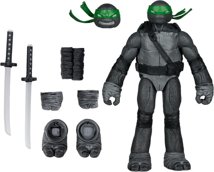Teenage Mutant Ninja Turtles 5 Inch Action Figure Page Punchers Wave 2 - Leonardo Black White Green Variant