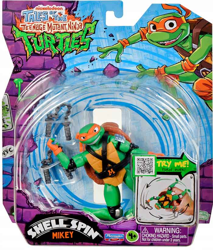 Teenage Mutant Ninja Turtles Shell Spin 5 Inch Action Figure - Mikey ...